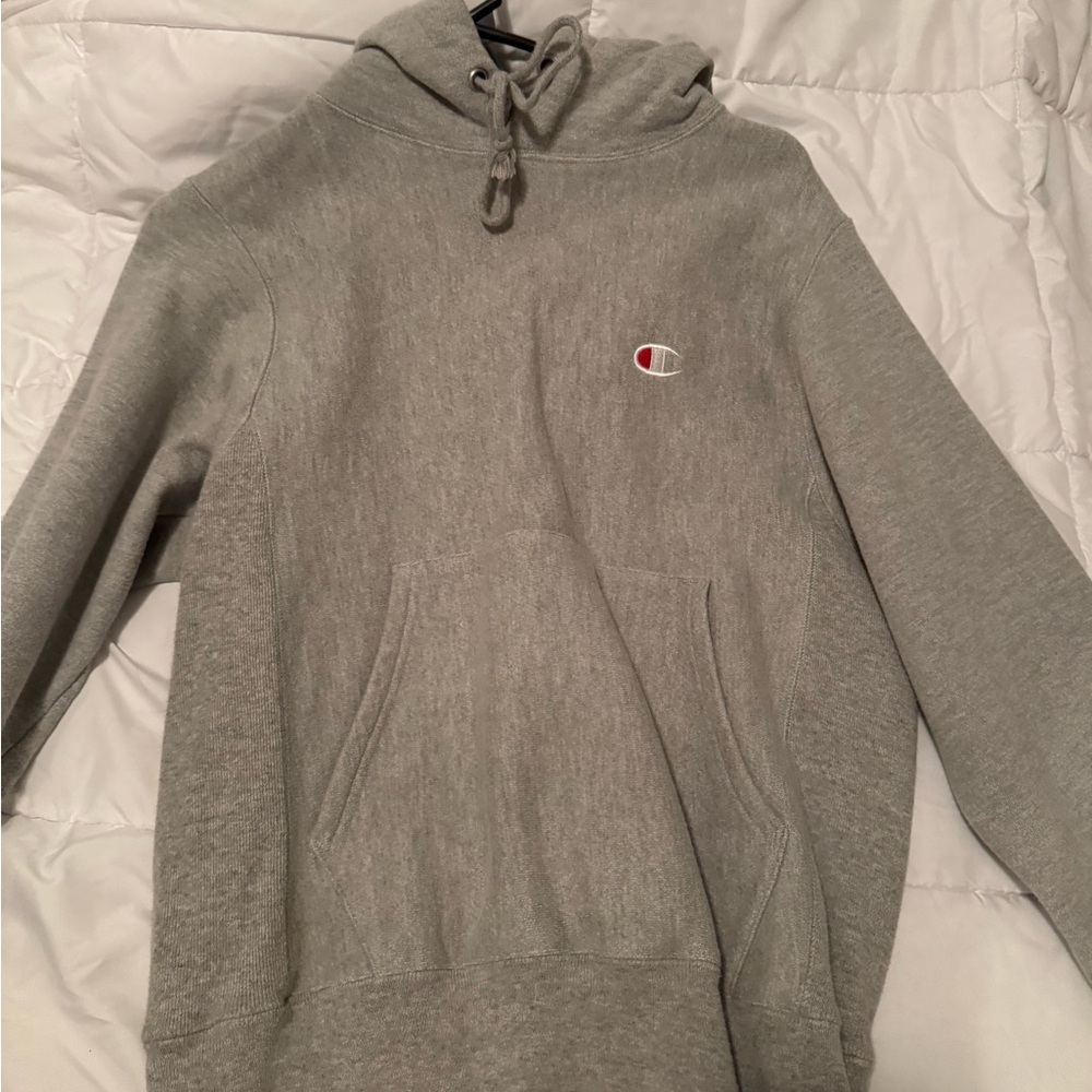 Champion Men's Grey Hoodie Sweater